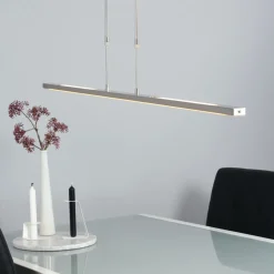 Lange LED Deckenlampe dimmbar in Stahl 122 cm 4000 K