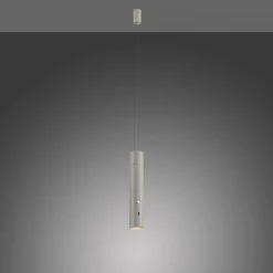 LED Akku Hängelampe Greige Metall Touch Dimmen 3000 K