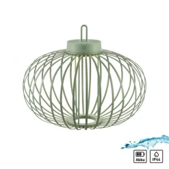 LED Akku Tischlampe IP44 Grün dimmbar Touch 2 W 37 cm