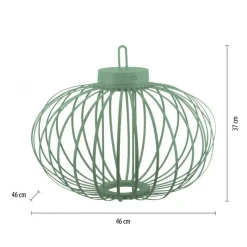 LED Akku Tischlampe IP44 Grün dimmbar Touch 2 W 37 cm