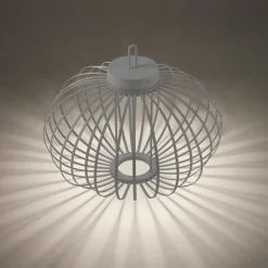 LED Akku Tischlampe IP44 Greige dimmbar Touch 2 W 37 cm