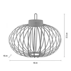 LED Akku Tischlampe IP44 Greige dimmbar Touch 2 W 37 cm