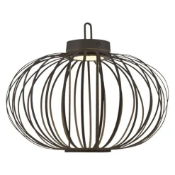 LED Akku Tischlampe IP44 Schwarz dimmbar Touch 37 cm