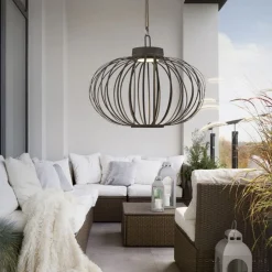 LED Akku Tischlampe IP44 Schwarz dimmbar Touch 37 cm