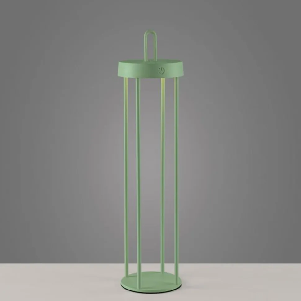 LED Akku Tischlampe Metall dimmbar IP44 2700 K Grün