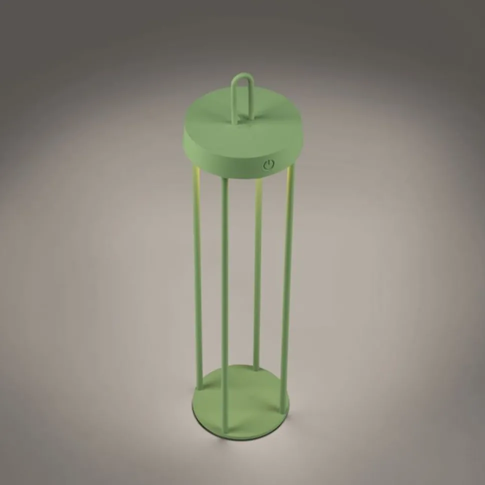 LED Akku Tischlampe Metall dimmbar IP44 2700 K Grün