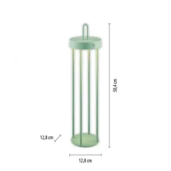 LED Akku Tischlampe Metall dimmbar IP44 2700 K Grün