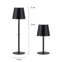LED Akku Tischlampe Schwarz dimmbar Touch 37 cm 320 lm