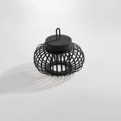 LED Akku Tischleuchte dimmbar 22 cm IP44 2 W Schwarz