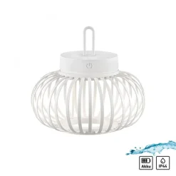 LED Akku Tischleuchte Dimmer Touch 22 cm IP44 2 W Weiß