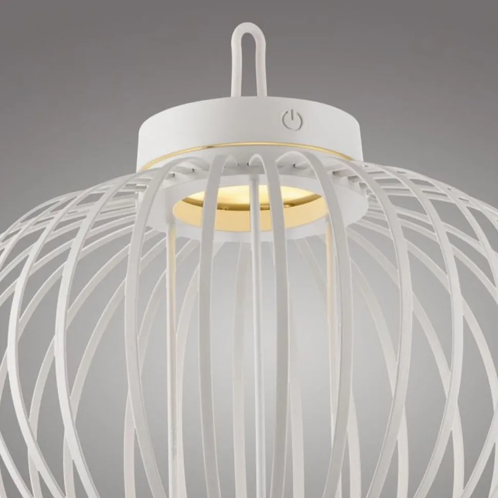 LED Akku Tischleuchte Weiß Dimmer Touch 33 cm IP44 2 W