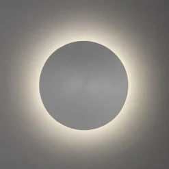 LED Akku Wandlampe Grau Ø25 cm dimmbar Fernbedienung