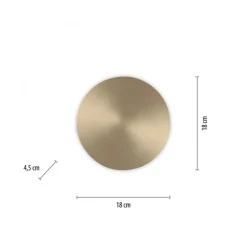 LED Akku Wandlampe in Messing dimmbar mit Fernbedienung