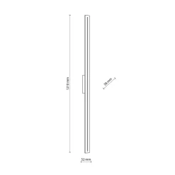 LED Außenlampe Wand Metall Grau IP65 H:121 cm indirekt