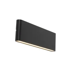 LED Außenlampe Wand Metall Schwarz 30 cm IP54 Up Down