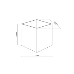 LED Außenlampe Wand Schwarz Metall IP54 3000 K Würfel