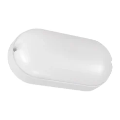 LED Außenleuchte Decke IP65 Weiß oval blendarm