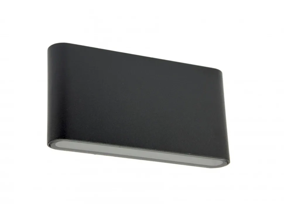 LED Außenleuchte flach Schwarz IP54 Up Down 3000K