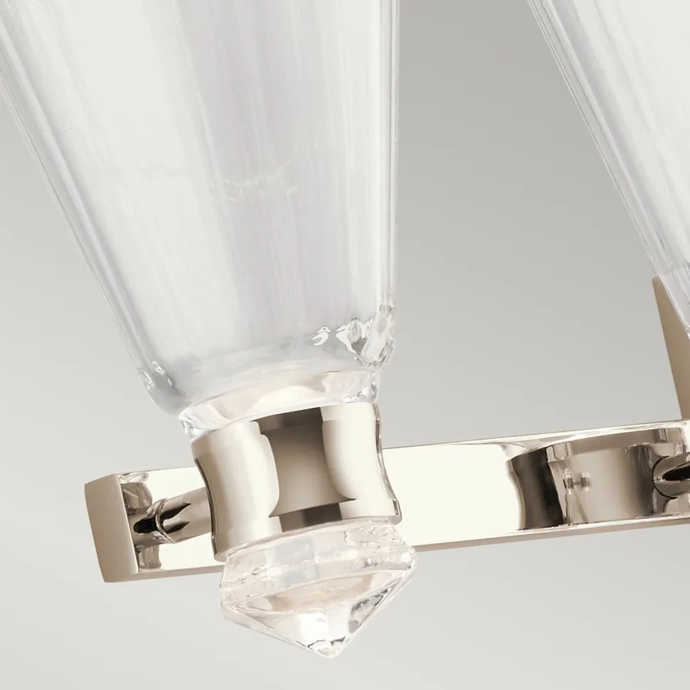 LED Badezimmerleuchte Spiegel Metall Glas IP44 84,8 cm lang