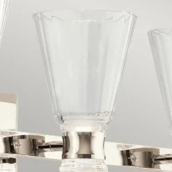 LED Badezimmerleuchte Spiegel Metall Glas IP44 84,8 cm lang