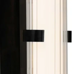 LED Badezimmerleuchte Wand 63 cm IP44 Glas Metall 3000 K