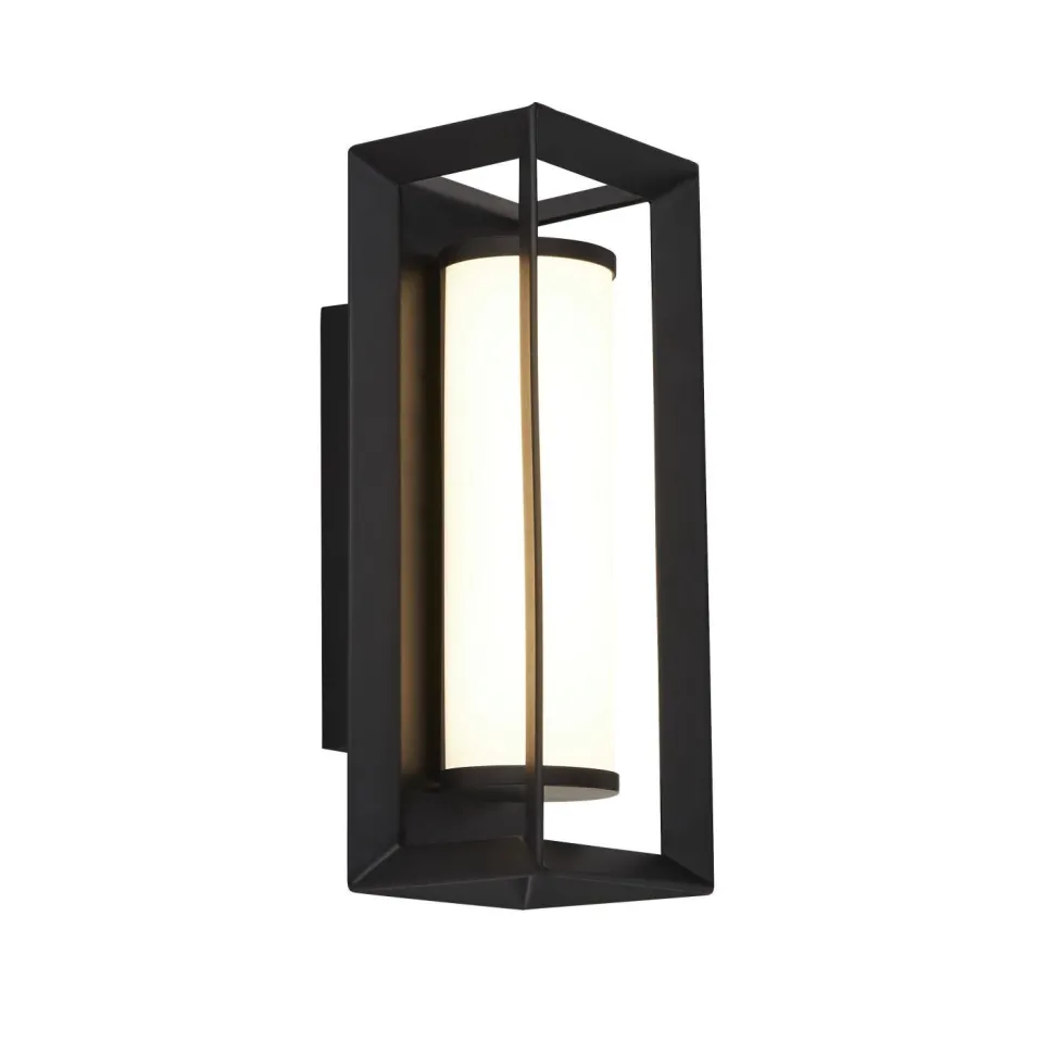 LED Badlampe Wand IP44 Schwarz Weiß H: 20 cm blendarm