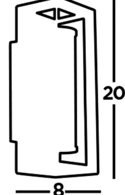 LED Badlampe Wand IP44 Schwarz Weiß H: 20 cm blendarm