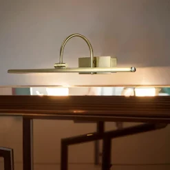 LED Bilderleuchte in Messing Antik 12W Jugendstil