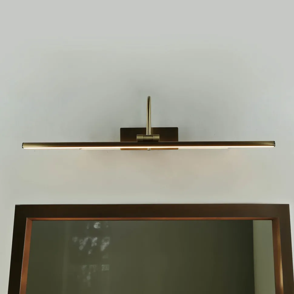 LED Bilderleuchte in Messing Antik 12W Jugendstil