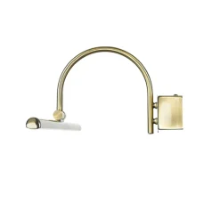 LED Bilderleuchte in Messing Antik 12W Jugendstil