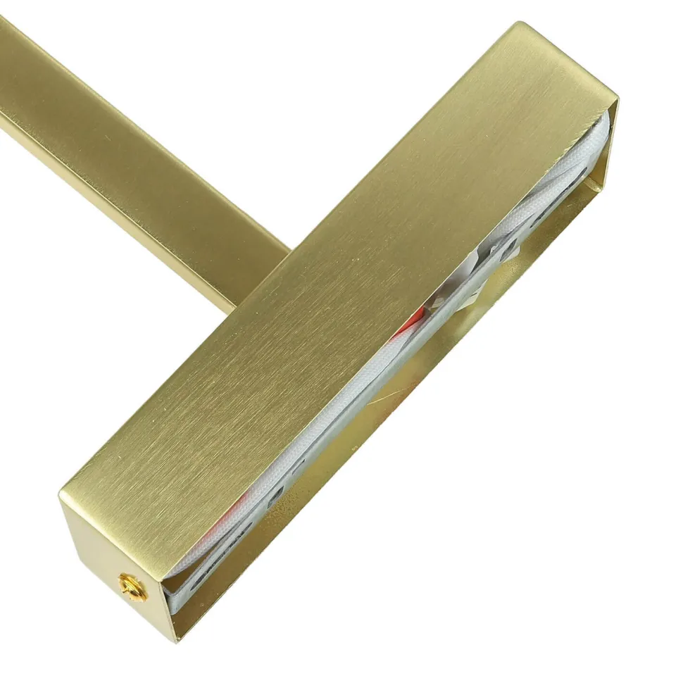 LED Bilderleuchte mit Schalter in Messing 3000 K B: 39 cm