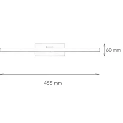 LED Bilderleuchte Weiß 3000 K 430 lm warmweiß B: 45,5 cm