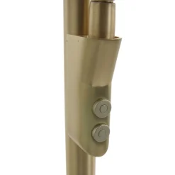 LED Deckenfluter mit Lesearm in Messing 185 cm dimmbar