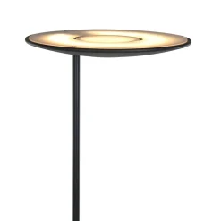 LED Deckenfluter mit Lesearm in Schwarz 185 cm dimmbar