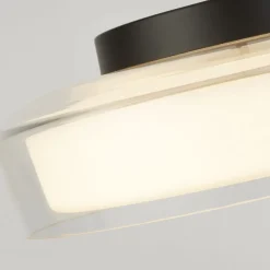 LED Deckenlampe Ø 30 cm IP44 Bad Schwarz matt Weiß