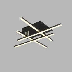 LED Deckenlampe 3000 K warmweiß Schwarz matt Chrom