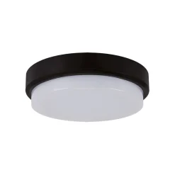 LED Deckenlampe außen IP65 B: 17,5 cm Schwarz Weiß rund klein