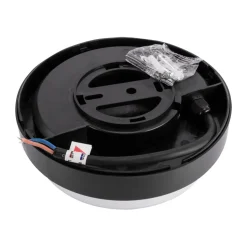 LED Deckenlampe außen IP65 B: 17,5 cm Schwarz Weiß rund klein