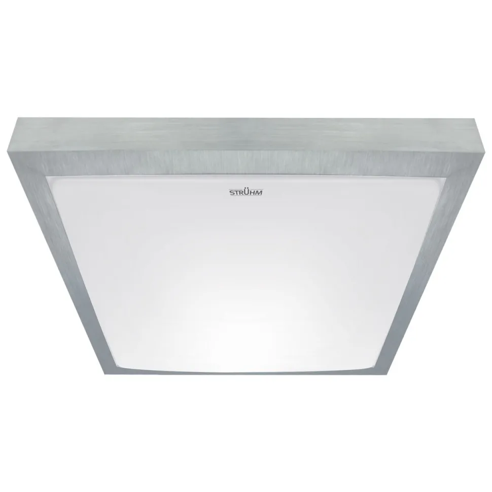 LED Deckenlampe Badezimmer B: 37 cm IP44 4000 K Silber Weiß