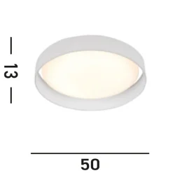 LED Deckenlampe blendarm Ø50 cm rund 25 W Stoffschirm