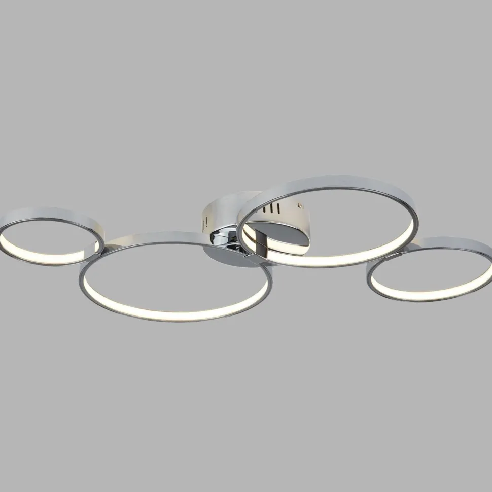 LED Deckenlampe Chrom B: 75 cm 3000 K 2240 lm Metall