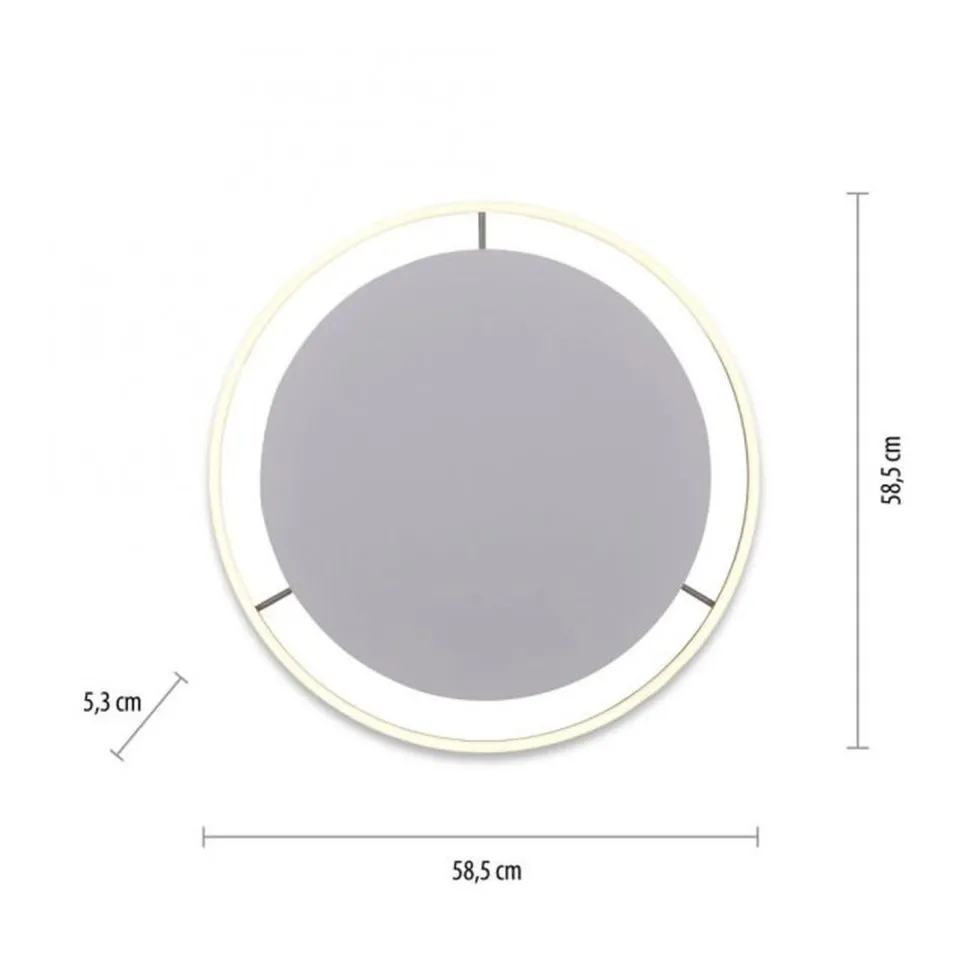 LED Deckenlampe dimmbar Aluminium Ø58,5 cm 3650 lm 28 W