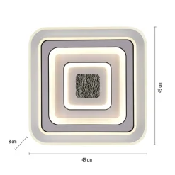 LED Deckenlampe Dimmer Fernbedienung 6500 lm Nachtlicht