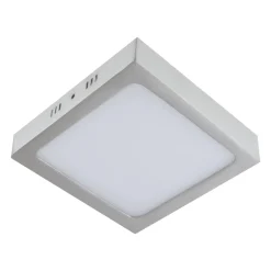 LED Deckenlampe eckig B: 30 cm Chrom Weiß 4000 K