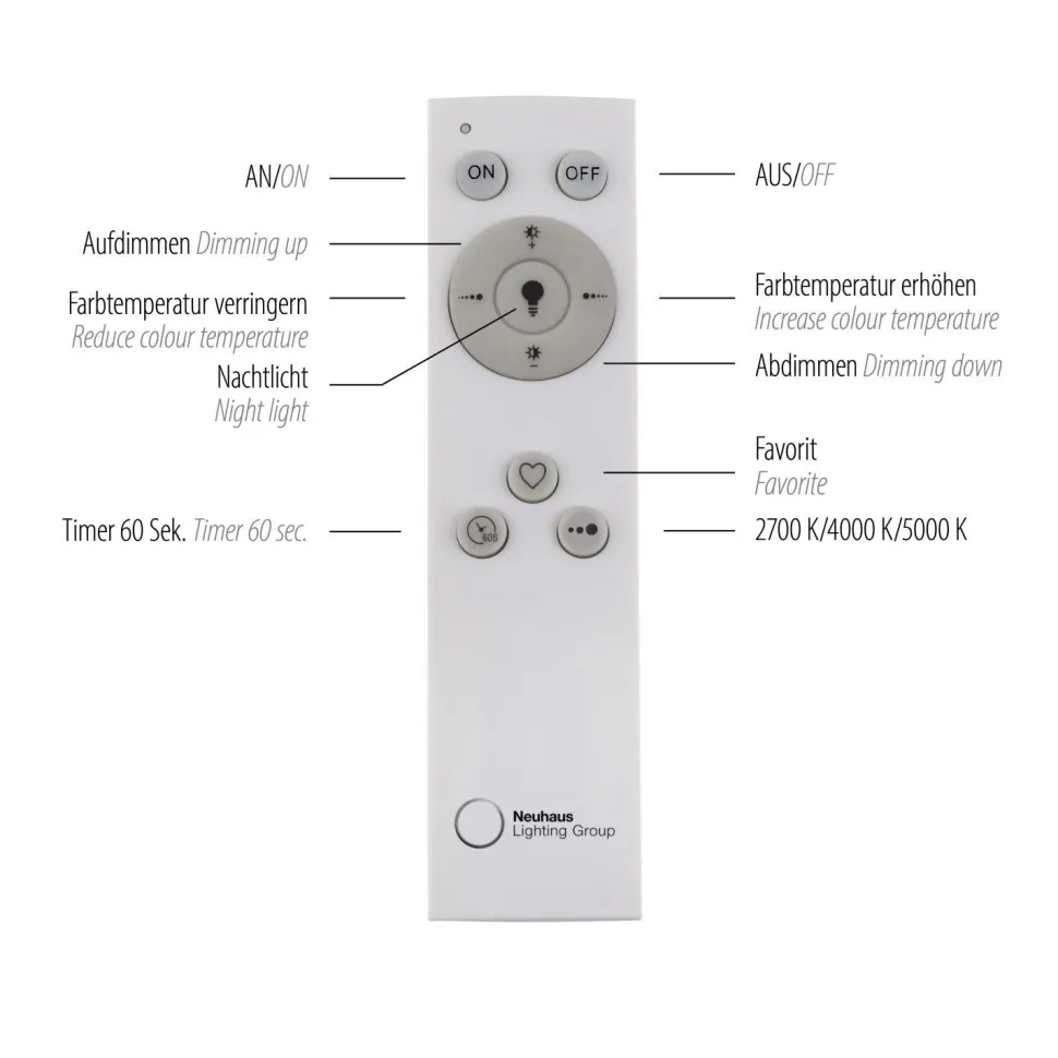LED Deckenlampe Fernbedienung 2700-5000 K 45 cm dimmbar