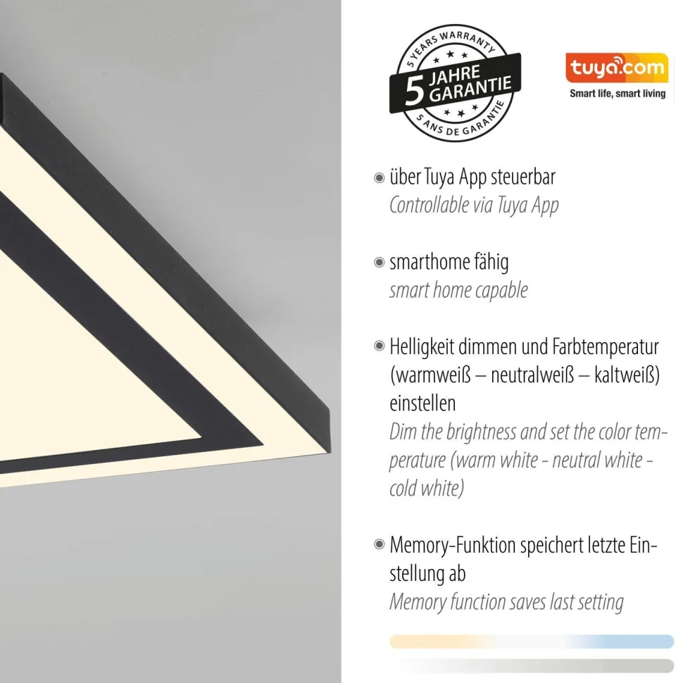 LED Deckenlampe Fernbedienung 2700-5000 K 45 cm dimmbar