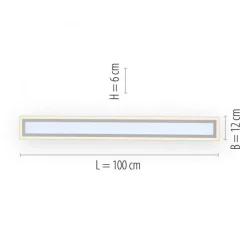 LED Deckenlampe Fernbedienung dimmbar 2000 lm L:100 cm