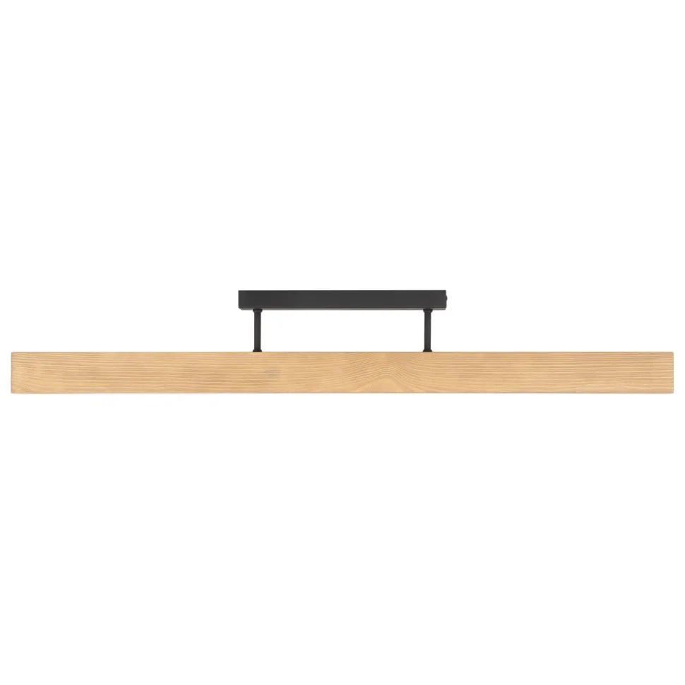 LED Deckenlampe Holz Metall 96 cm lang H: 16,5 cm 3000 K