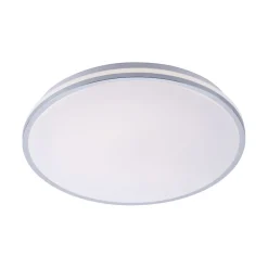 LED Deckenlampe in Chrom IP44 Ø49 cm 2500 lm blendarm