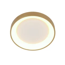LED Deckenlampe in Gold Weiß Ø28 cm 2700 K wohnlich